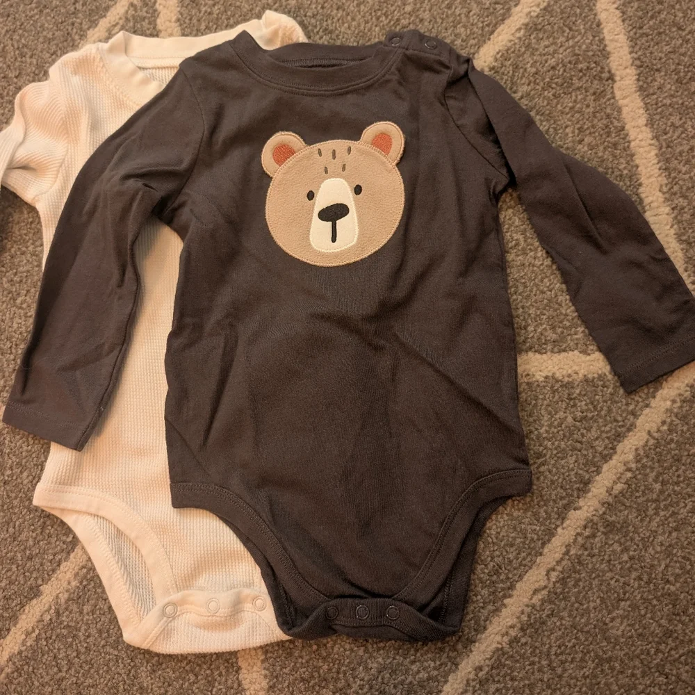 Carters 24M Onesie Bundle Of 5 Long Sleeve‎ Boy NWOT